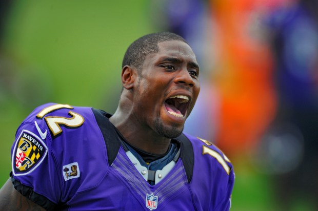 Owings Mills, MD -- 08/03/2012 -- Baltimore Ravens wide receiver...