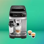 De'Longhi Magnifica coffee maker with green back CNET