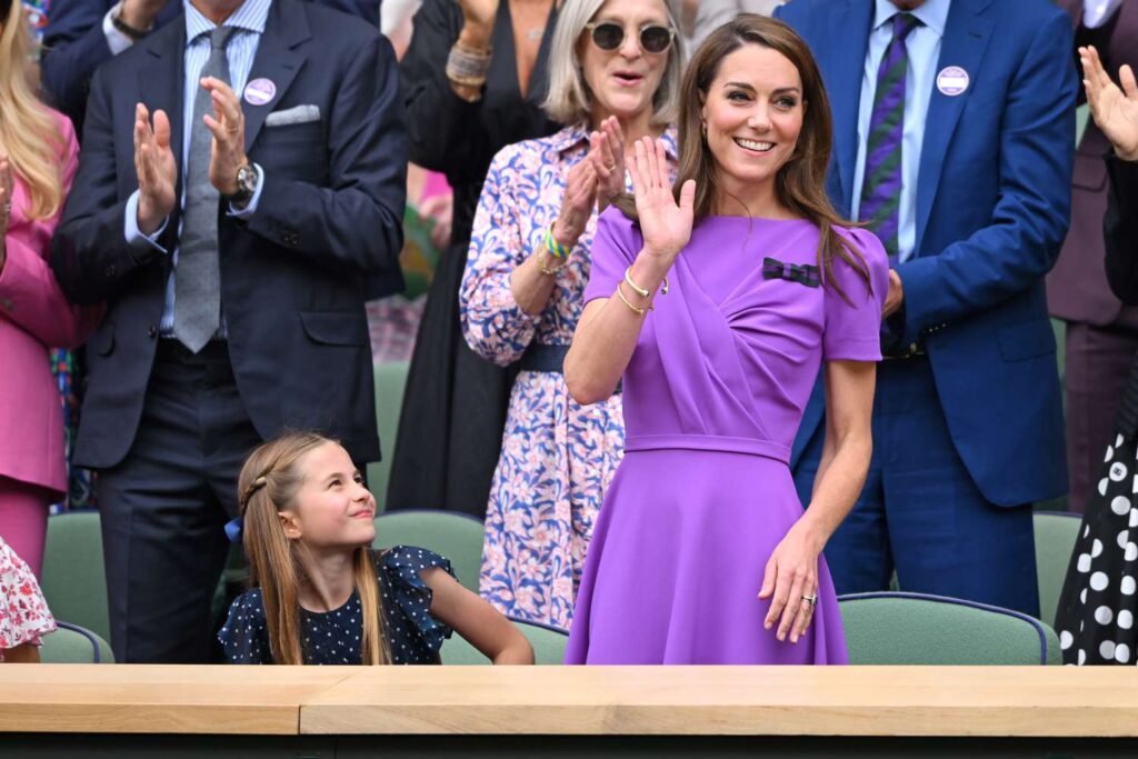 Princess Charlotte reacts to Kate Middleton's mother receiving a standing ovation at Wimbledon: See Commentary