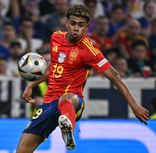 Lamine Yamal, who turned 17 on Saturday, scored in Spain's 2-1 win over France on Tuesday.